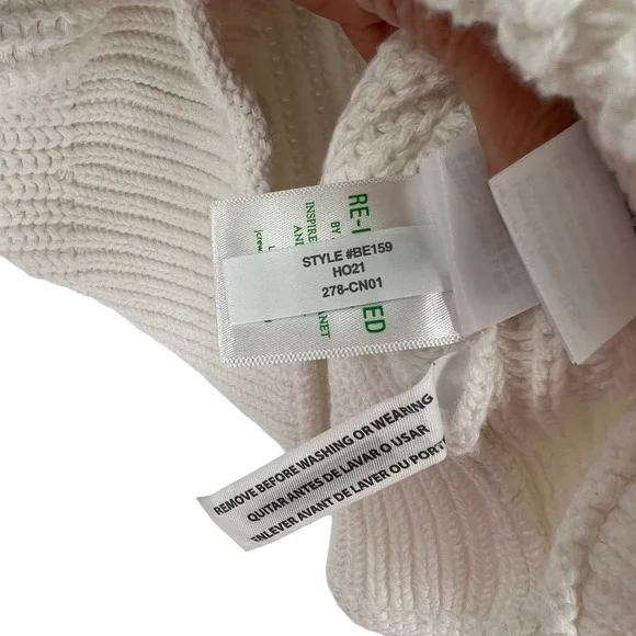 J. Crew Relaxed Rollneck Knit Cotton Sweater in White BE159 - Picture 8 of 9